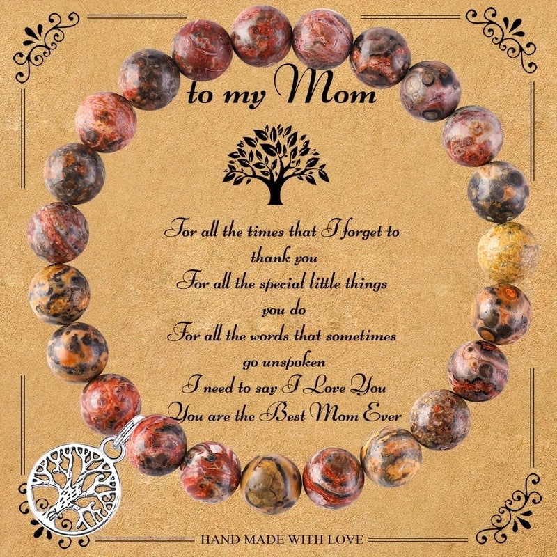 Casual Minimalist Tree 304 Stainless Steel Natural Stone Bracelets In Bulk