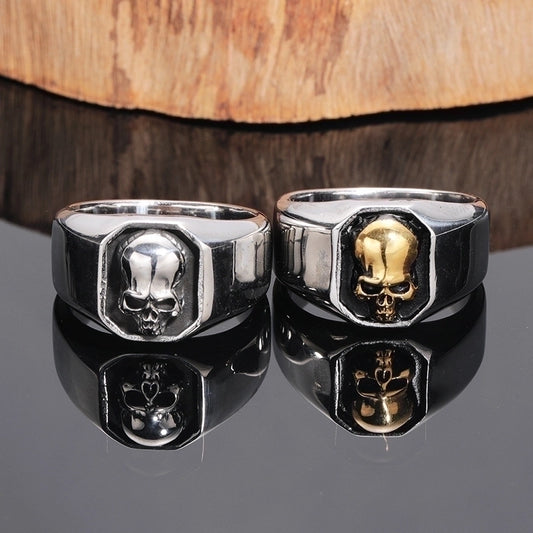 Punk Skull Titanium Steel Halloween Men's Rings