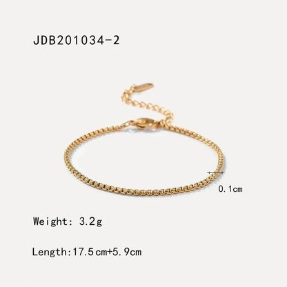 Minimalist Geometric Titanium Steel Cable Chain Bracelets In Bulk