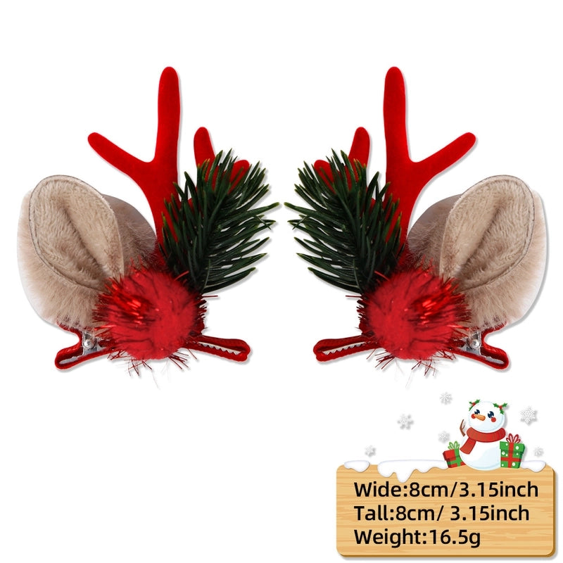 Christmas Cartoon Style Cute Antlers Party Festival Hairpin