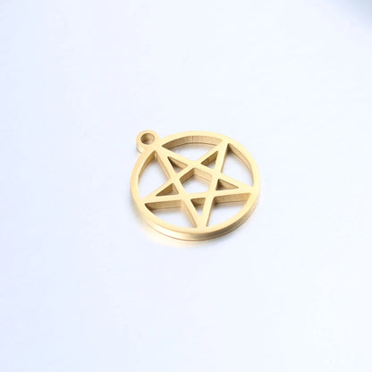 5 PCS/Package 5*21mm 304 Stainless Steel Pentagram Ghost Spider Pendant Jewelry Accessories