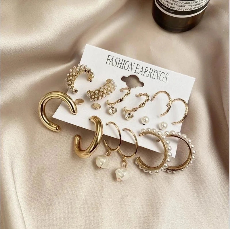 Novelty Plating Alloy Artificial Pearls Earrings