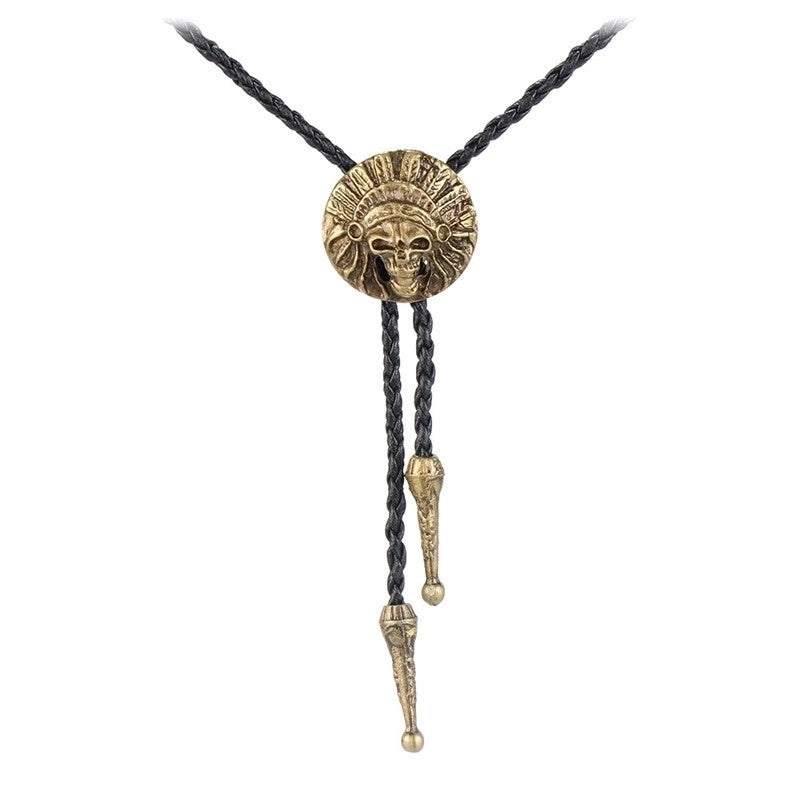 Punk Classic Style Star Cattle Skull Alloy Leather Rope Halloween Unisex Bolo Ties