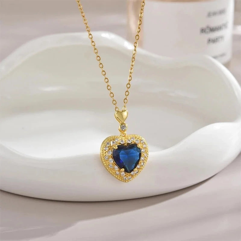 Sweet Heart Shape Titanium Steel Pendant Necklace