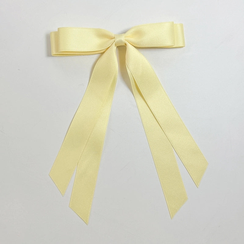 Korean Style Double-layer Bow Ribbon Hairclip Women's Ballet Girl Side Clip Back Head Top Simple Hair Accessories