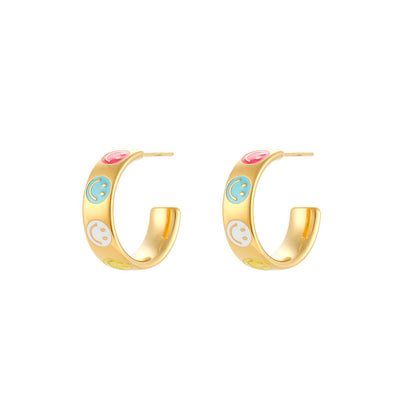 Geometric Stainless Steel 18K Gold Plated Earrings