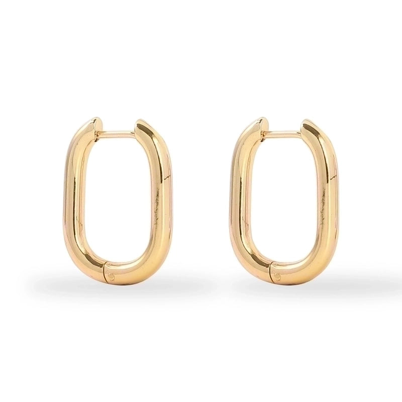 1 Pair Fashion Geometric Plating 201 Stainless Steel 18K Gold Plated Earrings