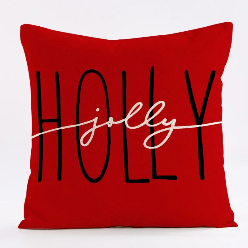 Hot Sale Christmas Printed Pillowcase Snowman Santa Claus Pillow Car Sofa Cushion Pillow