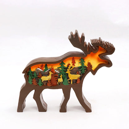 2022 New Christmas Resin Pendant Christmas Tree Decorations Small Charm Resin Elk Christmas Ornaments