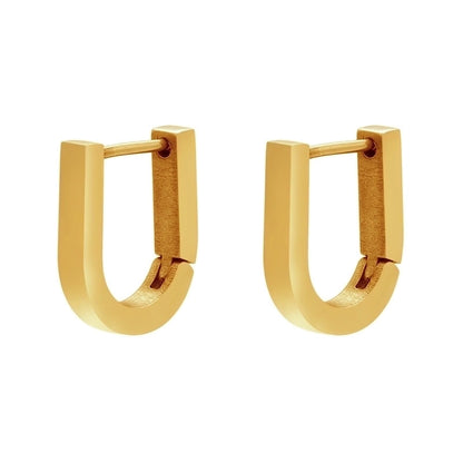 Fashion Geometric Plating Stainless Steel No Inlaid 18K Gold Plated Earrings