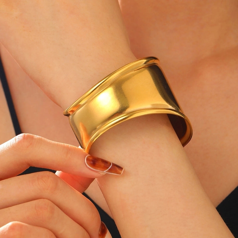 Casual Minimalist Streetwear Geometric 304 Stainless Steel Bangle In Bulk