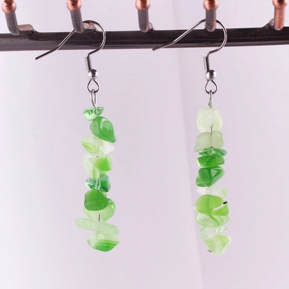 Fashion Irregular Natural Stone Handmade Drop Earrings 1 Pair