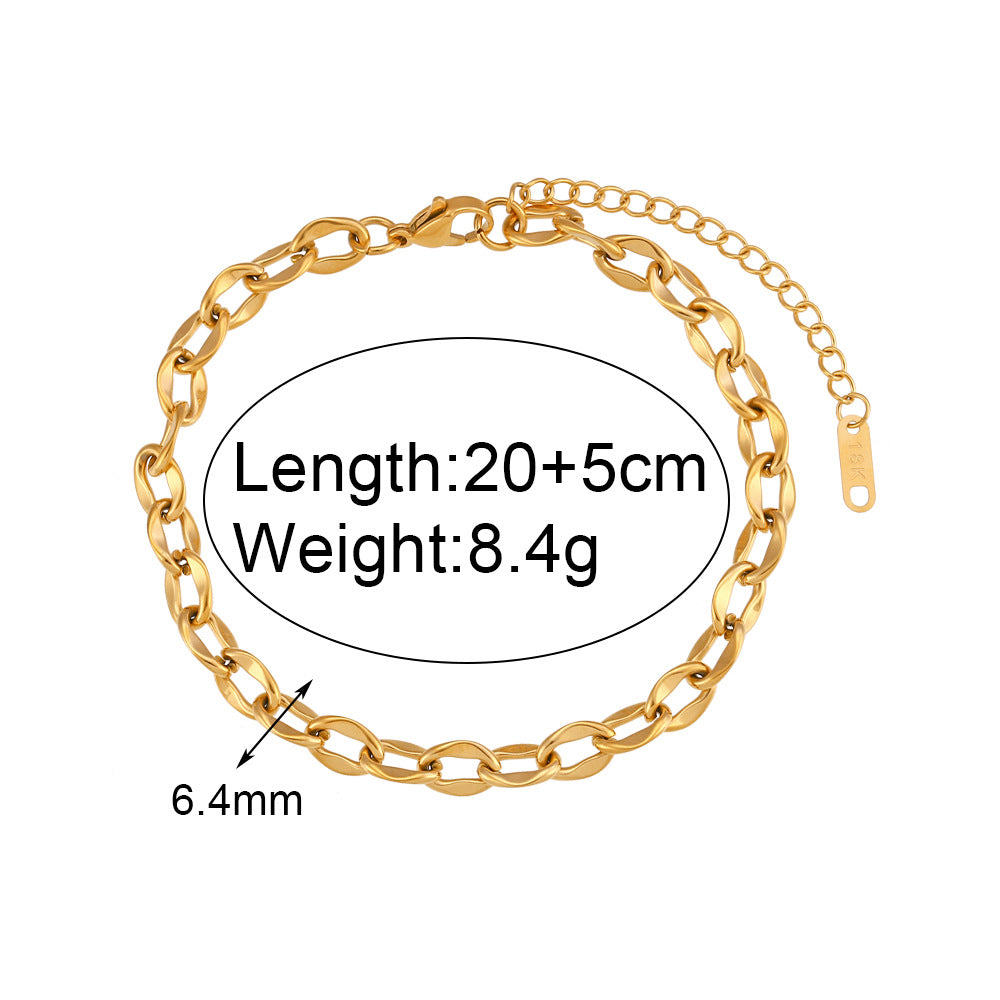 Minimalist Women Geometric 18K Gold Plated Anklets
