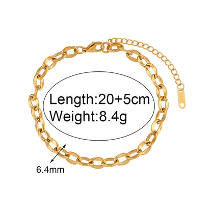 Minimalist Women Geometric 18K Gold Plated Anklets