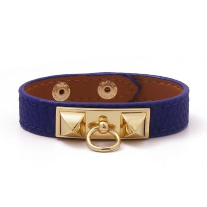 Alloy Copper Hip-Hop Retro Square Bangle