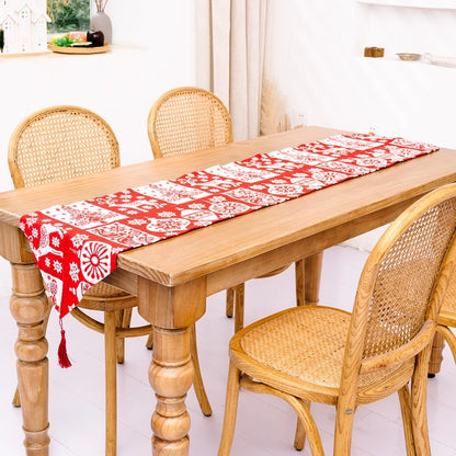 New Christmas Decoration Knitted Cloth Table Runner Creative Christmas Table Decoration