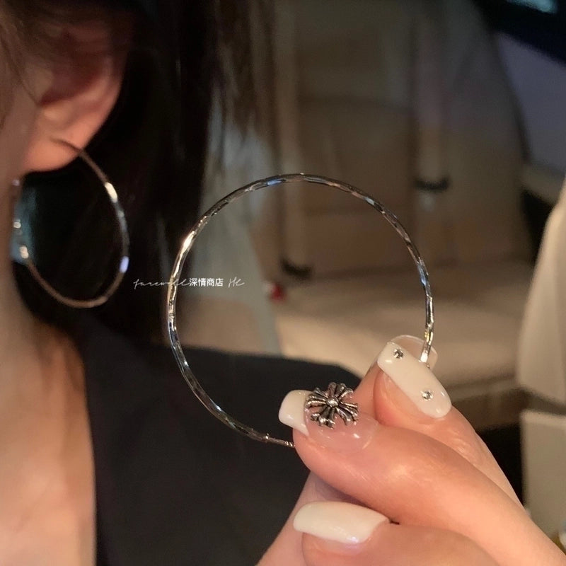 1 Pair Casual Minimalist Round Heart Shape Plating Inlay Copper Zircon Earrings