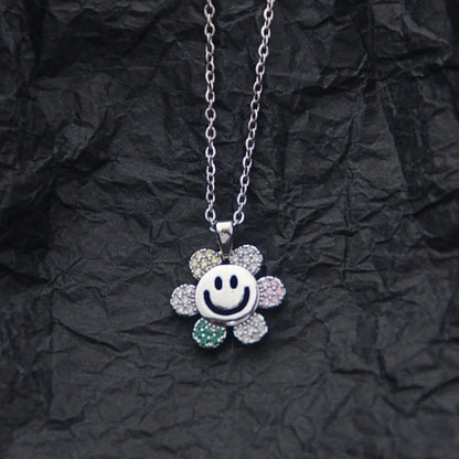 10 Pieces Casual Elegant Basic Moon Heart Shape Bow Knot Titanium Steel Copper Zircon Plating Inlay Pendant Necklace