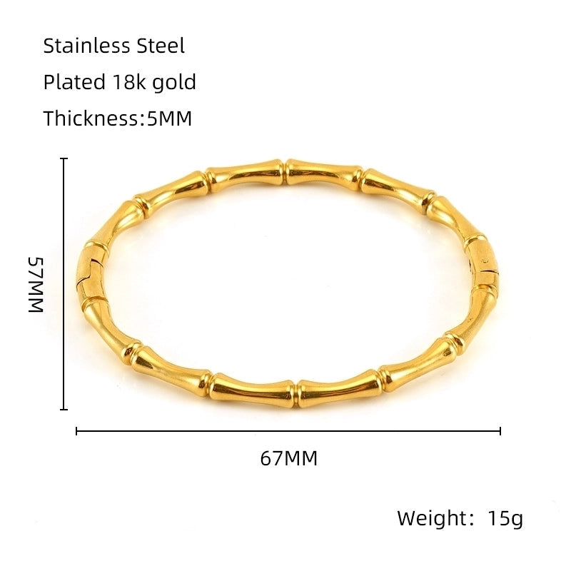 Solid Color 304 Stainless Steel Bangle In Bulk