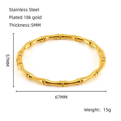 Solid Color 304 Stainless Steel Bangle In Bulk