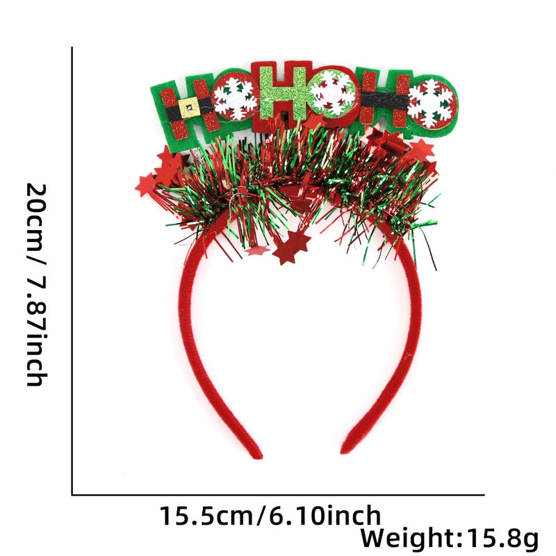Christmas Cartoon Style Cute Christmas Hat Santa Claus Plastic Party Headband