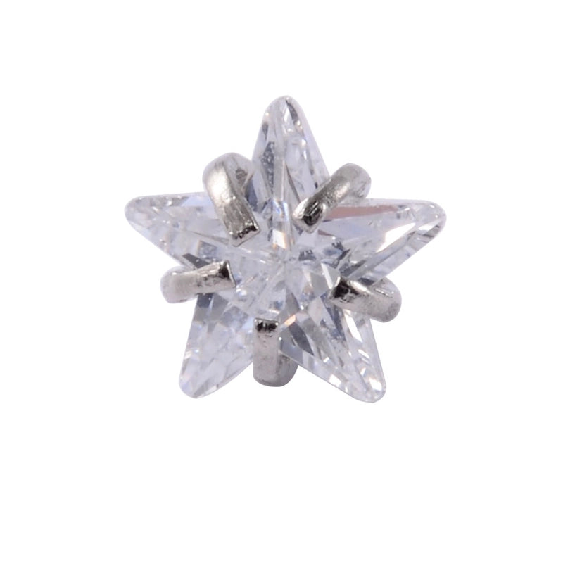 Stainless Steel Heart Labret Round Zircon Stud Earrings With Diamond XINGX Labret Lip Ring 2-5mm Zircon Earrings Accessories