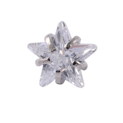 Stainless Steel Heart Labret Round Zircon Stud Earrings With Diamond XINGX Labret Lip Ring 2-5mm Zircon Earrings Accessories