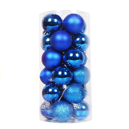 Christmas Decoration 3cm 4cm Christmas Balls 24 Pack Christmas Tree Hanging Ornaments Bucket Square Box Irregular Balls Plastic Electroplated Balls