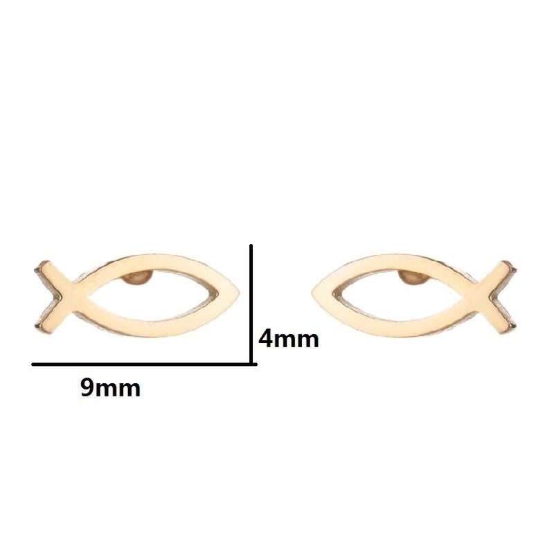 1 Pair Minimalist Animal Plating 304 Stainless Steel 18K Gold Plated Ear Studs