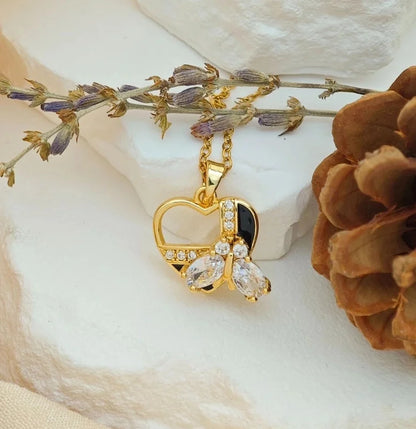 Sweet Minimalist Sun Heart Shape 304 Stainless Steel Copper Pendant Necklace Cable Chain