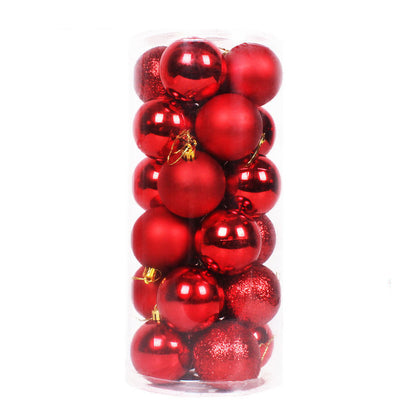 Christmas Decoration 3cm 4cm Christmas Balls 24 Pack Christmas Tree Hanging Ornaments Bucket Square Box Irregular Balls Plastic Electroplated Balls