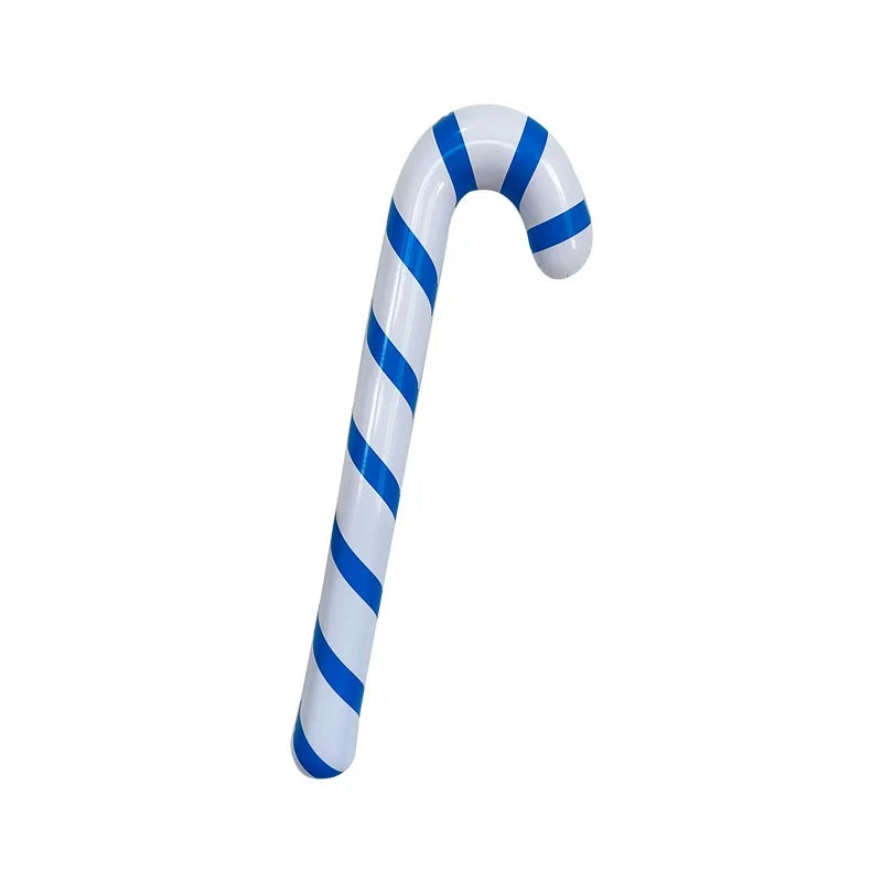 Christmas Decoration Inflatable Candy Cane Balloon Christmas Tree Crutch Decoration Indoor And Outdoor Holiday Decoration