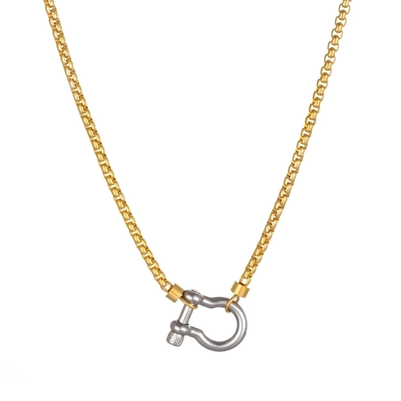 IG Style Minimalist Geometric Titanium Steel Plating Pendant Necklace