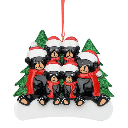 Christmas Cartoon Style Bear Snowman Resin Indoor Party Festival Hanging Ornaments