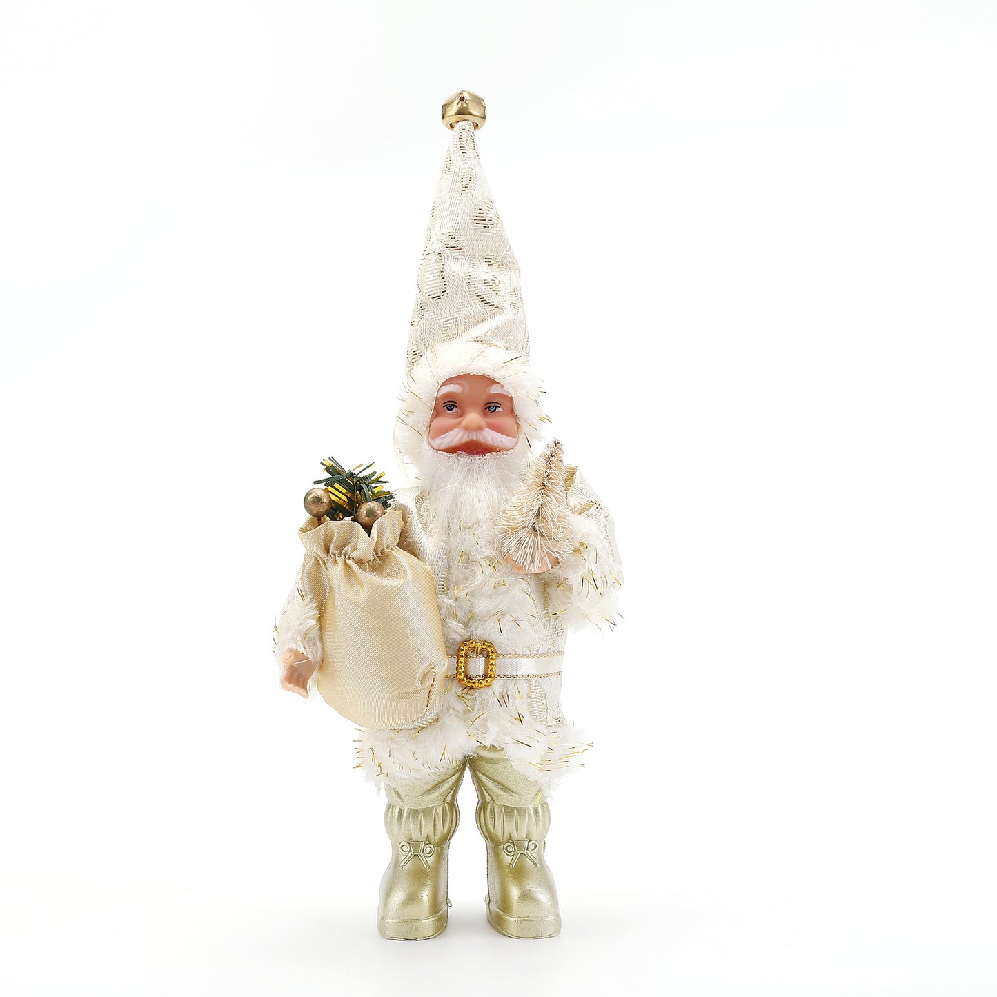 Cartoon Fabric Plush Standing Santa Claus Doll Christmas Decoration Desktop Ornament