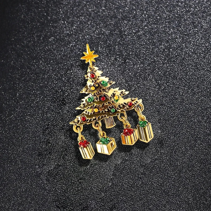 Cute Pin Animal Christmas Tree Snowman Alloy Plating Unisex Brooches