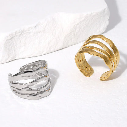 Irregular Geometric Stainless Steel Electroplating Rings