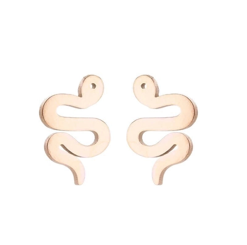 1 Pair Minimalist Animal Plating 304 Stainless Steel 18K Gold Plated Ear Studs