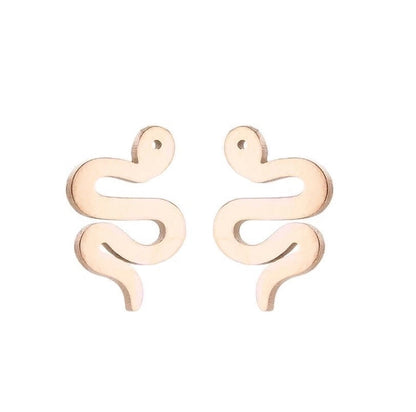 1 Pair Minimalist Animal Plating 304 Stainless Steel 18K Gold Plated Ear Studs