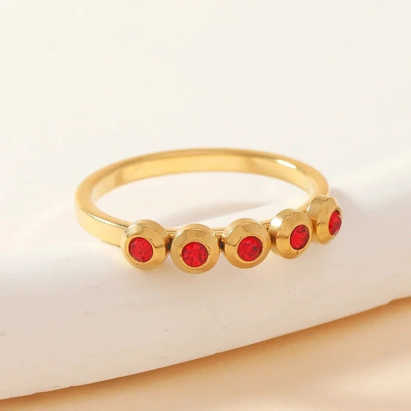 Elegant Geometric Titanium Steel Rings