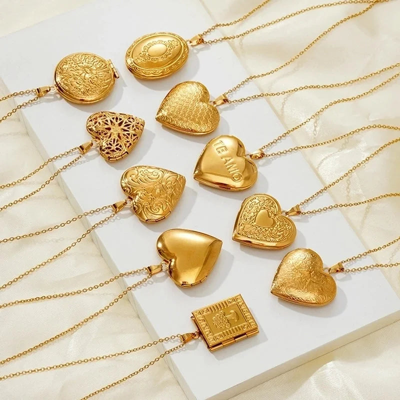 Modern Style Classic Style Heart Shape 304 Stainless Steel Plating Pendant Necklace