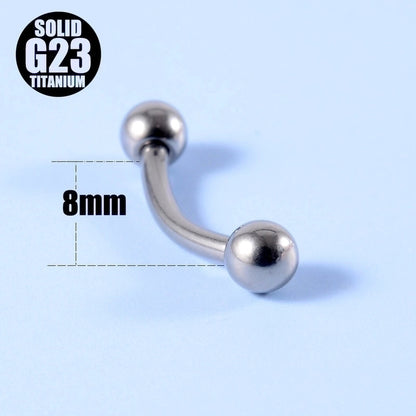 2 Pieces Ear Cartilage Rings & Studs Fashion Geometric G23 Titanium Polishing