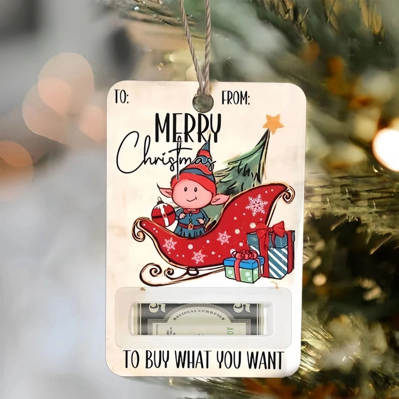 Christmas Cartoon Style Santa Claus Snowman Elk Wood Daily Festival Hanging Ornaments Decorations Hanging Ornaments