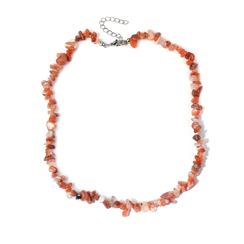 Vacation Irregular Geometric Natural Stone Crystal Handmade Necklace