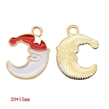 1 Piece Alloy Christmas Tree Santa Claus Christmas Socks Pendant Jewelry Accessories