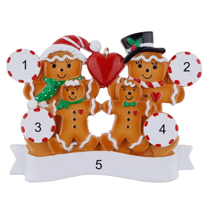 Christmas Cute Christmas Tree Bear Snowman Resin Party Hanging Ornaments