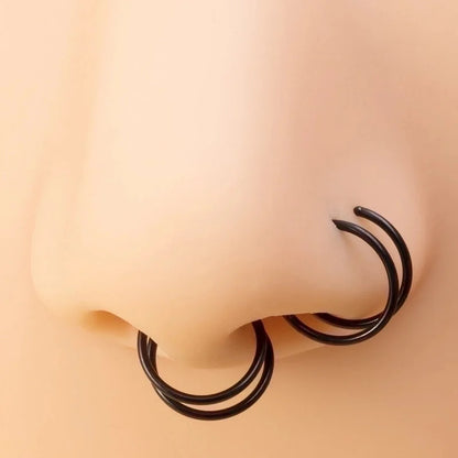 Minimalist Solid Color Stainless Steel Plating Nose Ring 1 Piece