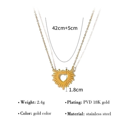 IG Style Modern Style Geometric 304 Stainless Steel 18K Gold Plated Plating Pendant Necklace