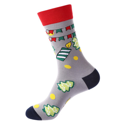 10 Pairs Haichin Christmas Mid-calf Socks For Men Trendy Brand Christmas Socks For Women Santa Claus Trendy Socks