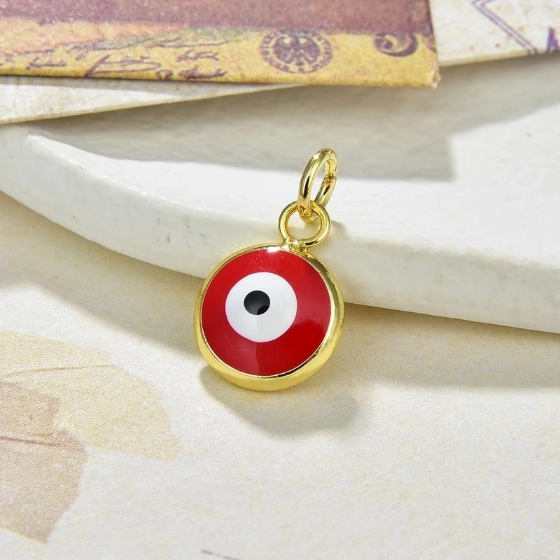 Fashion Devil\'s Eye Copper Enamel Pendant Necklace
